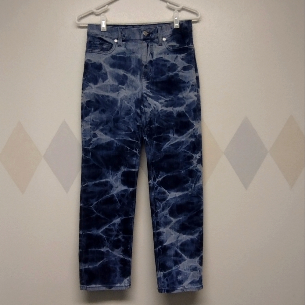 Lands' End acid wash dark wash jeans size 2 Petite